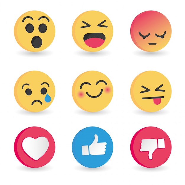 Emoticon-Social-Media-Reaktionen