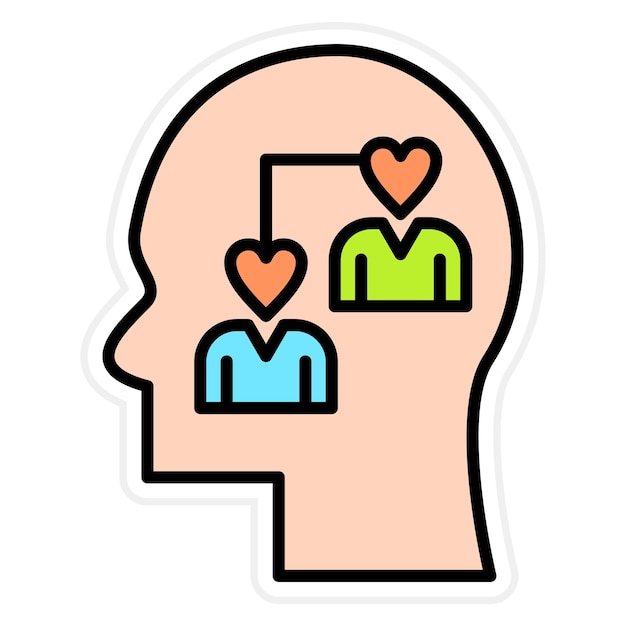 Vektor empathie-icon-vektorbild kann für die psychische gesundheit verwendet werden