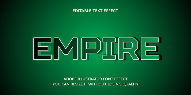 Empire editierbarer text font effekt