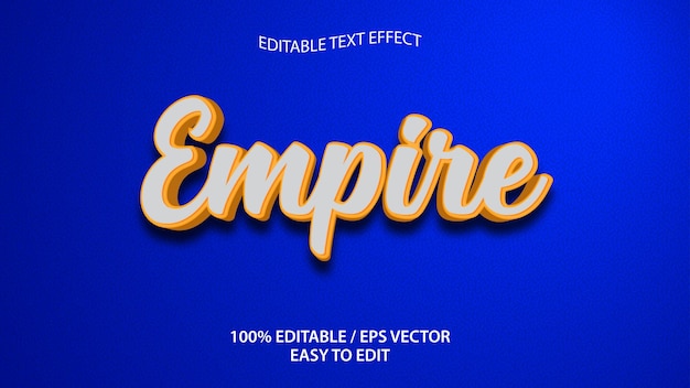 Empire-Texteffekt Premium-Vektor