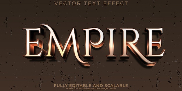 Empire Warrior Texteffekt bearbeitbarer Metallic- und Ritterschriftstil