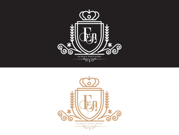 En initial luxury ormament monogramm-logo-design
