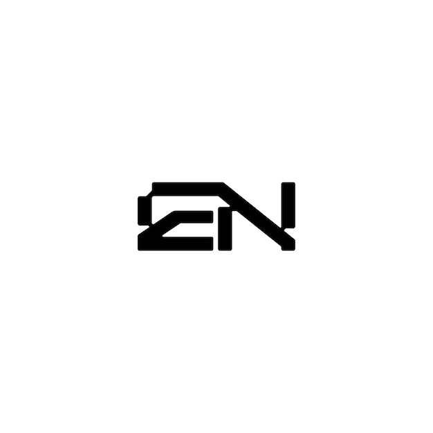 EN-Monogramm-Logo-Design, Buchstabe, Text, Name, Symbol, einfarbig, Logo, Alphabet, Zeichen, einfaches Logo