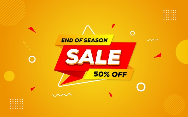 Ende der Saison Sale Banner, Sale Banner Promotion Template Design.