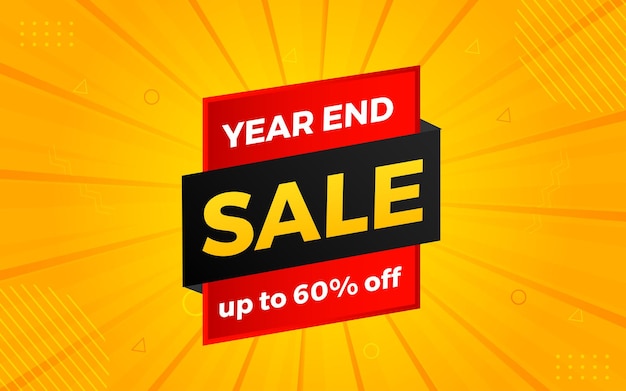 Ende des Jahres Verkauf Angebot Banner Vorlage Lagerfreigabe Hintergrund Ende des Jahres Banner Vorrichtung Design für Web oder soziale Medien Verkauf spezielles Angebot abstraktes Vektordesign