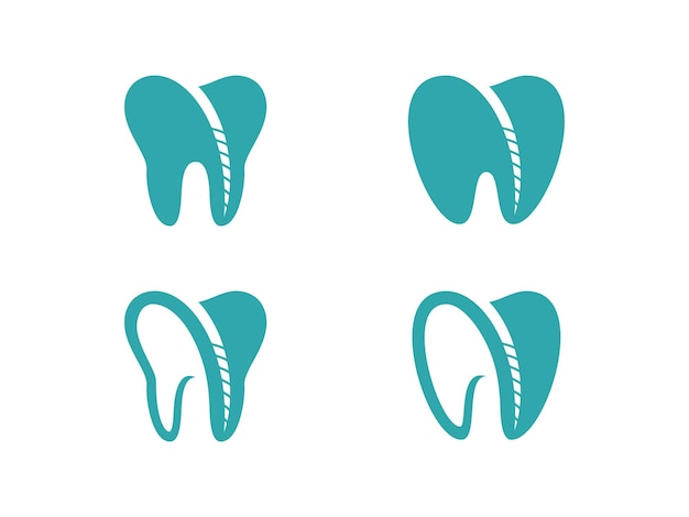 Vektor endodontie dental logo