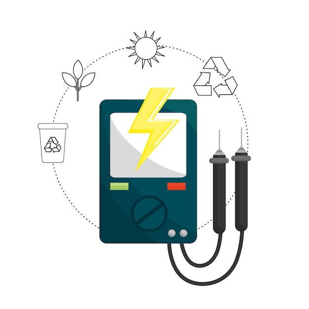 Vektor energie logger und umwelt pflege icons