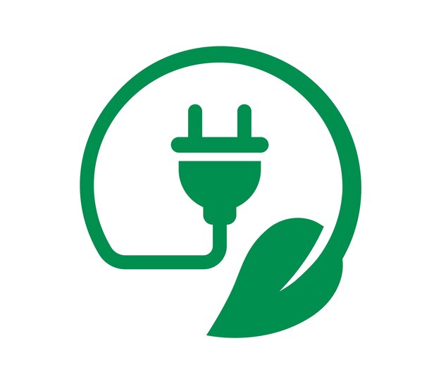 Vektor energieeinsparungs-symbol öko-power-symbol