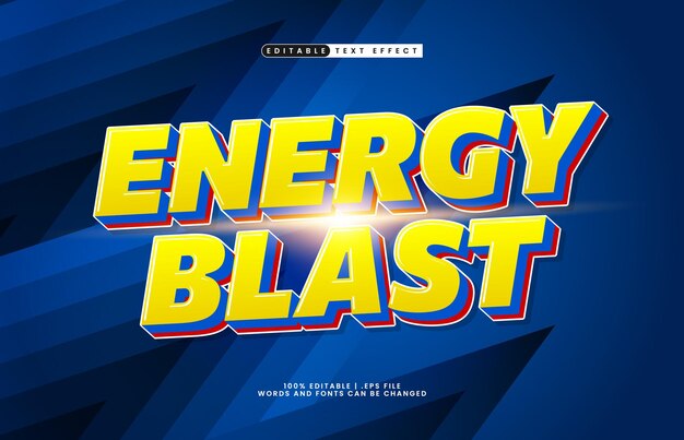 Energy Blast redigierbarer Texteffekt mit Sport- und Power-Textstil