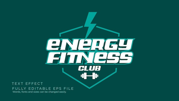 Energy fitness logo texteffekt schriftart