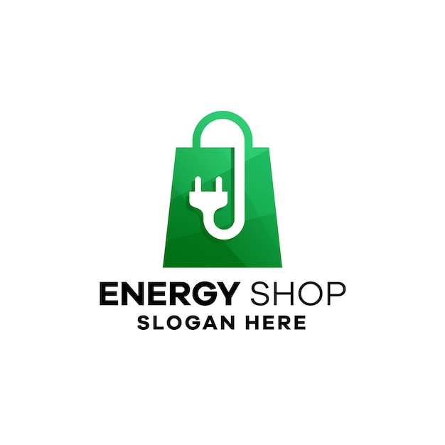 Energy shop farbverlauf logo vorlage