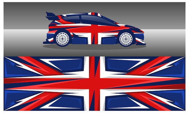 Vektor england-wrap-auto-hintergrund-design