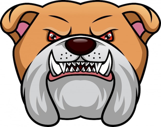 Englisch Bulldog Kopf Maskottchen