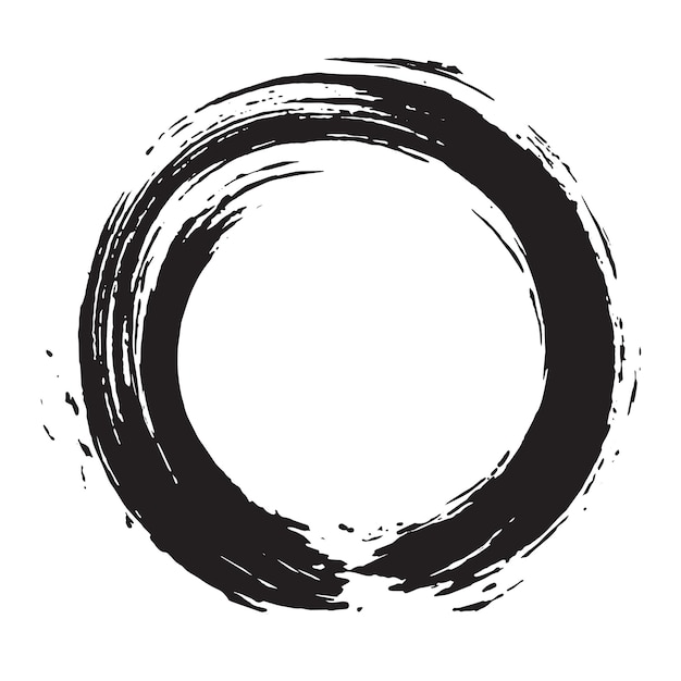 Enso, zen, kreis, bürste, vektor, illustration