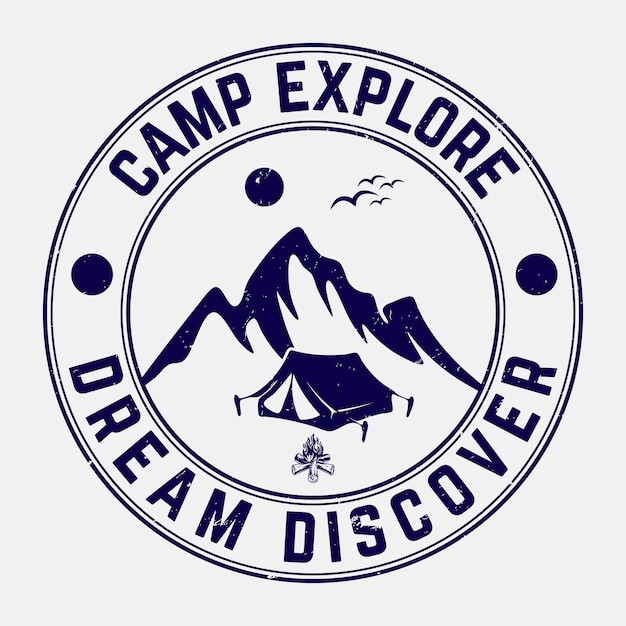 Vektor entdecken sie das camping-t-shirt-design