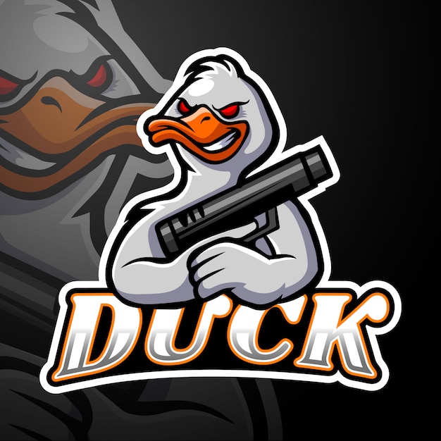 Enten-esport-logo-maskottchen-design