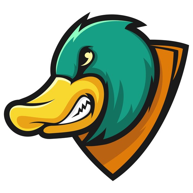 Vektor enten-maskottchen-logo