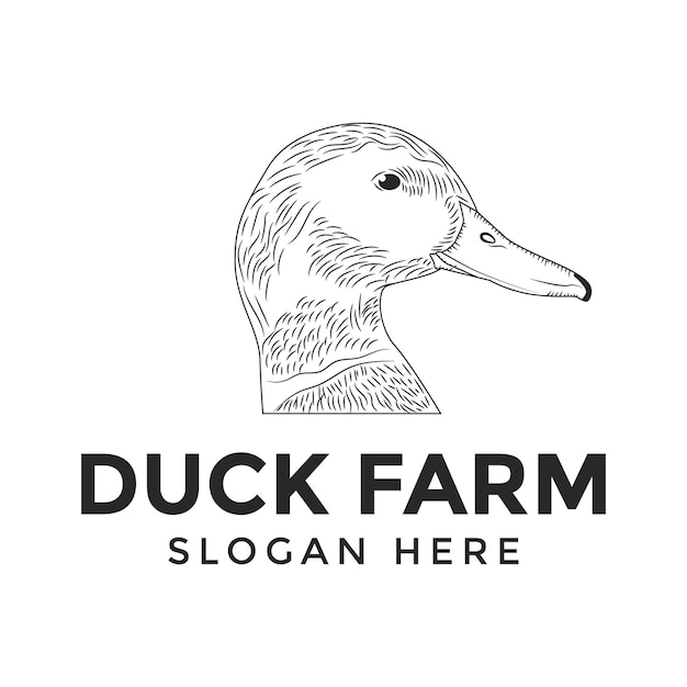 Entenfarm-Stockenten-Logo mit Gravur