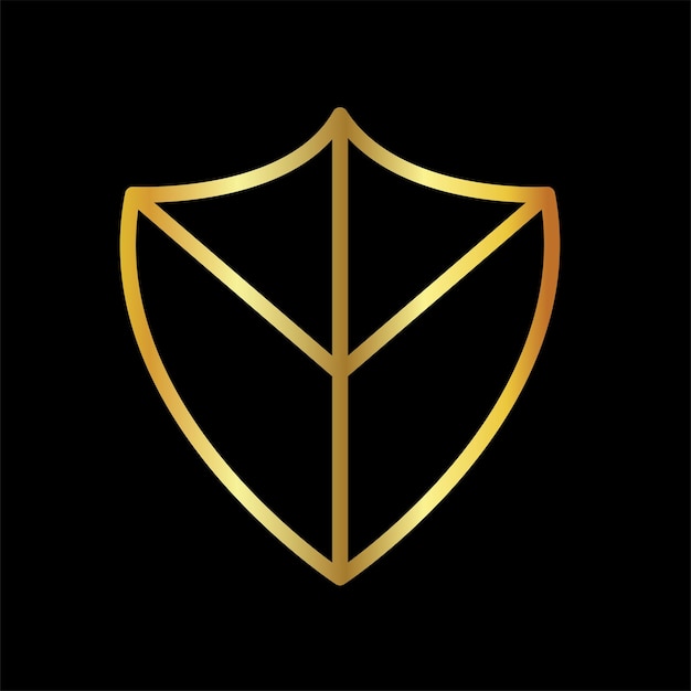 Vektor entwerfen mit honor iconic shields als inspiration icon vektor vorlage flachgold