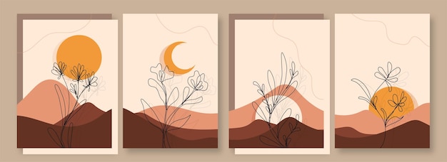 Entwerfen Sie abstrakte farbenfrohe Blätter kreatives Post-Vektor-Set Hintergrundvorlage mit Kopierbereich