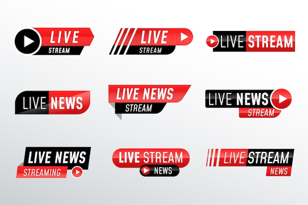 Entwerfen Sie Live-Streams-Nachrichtenbanner