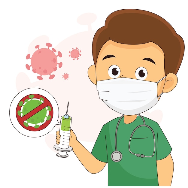 Entwicklung eines Coronavirus-Impfstoffs mit einem Arzt