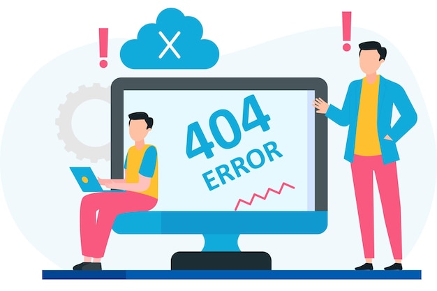 Entwicklungsteam bearbeitet Fehler 404