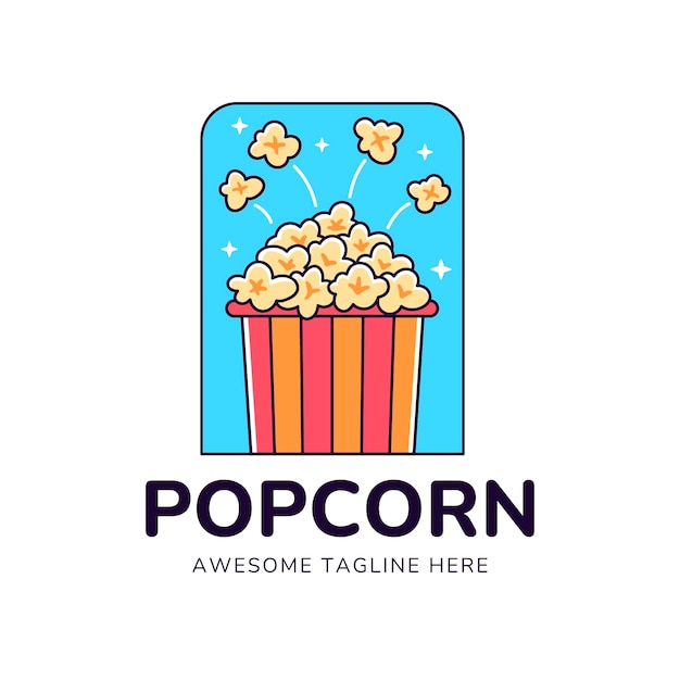 Entwurf der Vorlage für das Popcorn-Logo