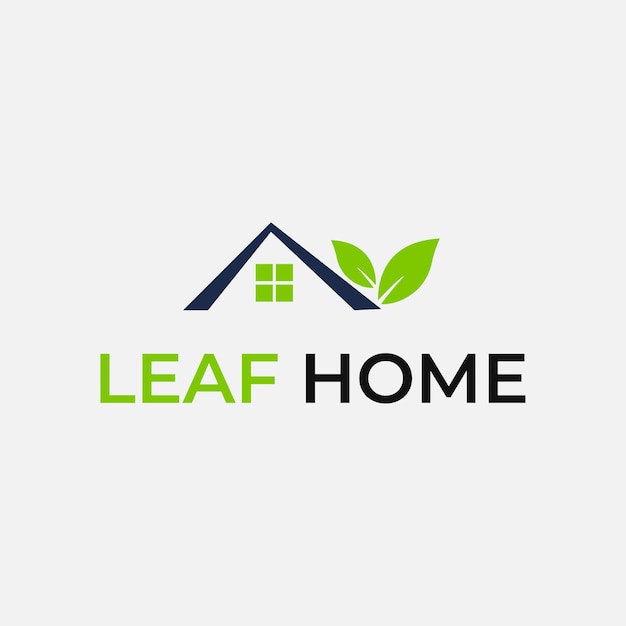 Vektor entwurf des leaf-home-logos