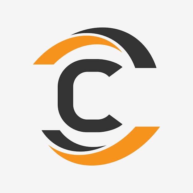 Entwurf des Logos mit dem Anfangsbuchstaben C