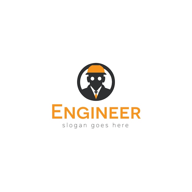 Entwurf des Vektor-Logos des Ingenieurs