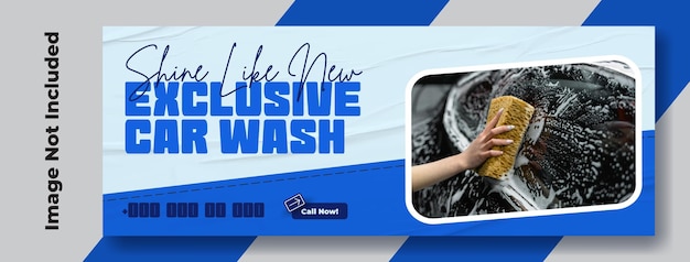 Entwurf einer Vorlage für ein Werbe-Cover-Banner für die Autowascherei