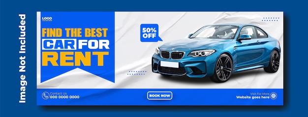 Entwurf einer Vorlage für eine Anzeige für Autovermietungen