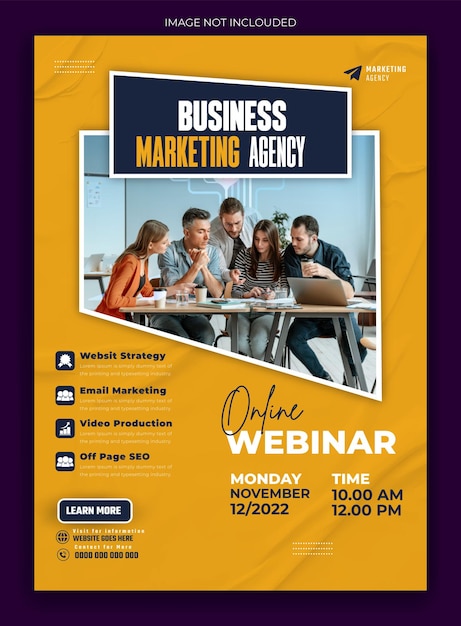 Entwurf einer Vorlage für einen digitalen Marketing-Flyer