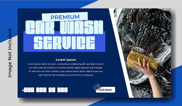 Entwurf einer Web-Banner-Vorlage für Autowaschdienste