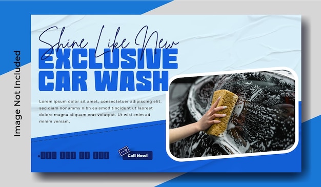Entwurf einer Web-Banner-Vorlage für Autowaschdienste