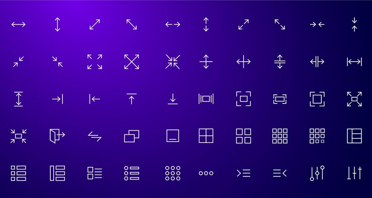 Vektor entwurf eines flachen icon pack vector in der benutzeroberfläche