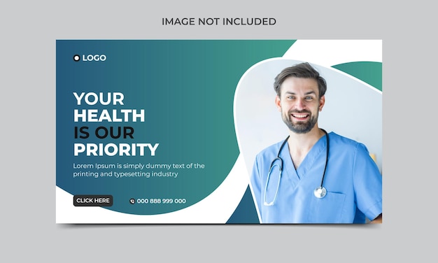 Entwurf von Banner- und Webbanner-Vorlagen für medizinisches Gesundheitswesen