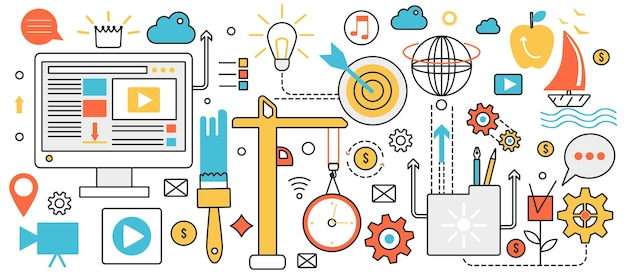 Entwurfsprozess Technologie Projektentwicklung abstrakte Konstruktionsplattform