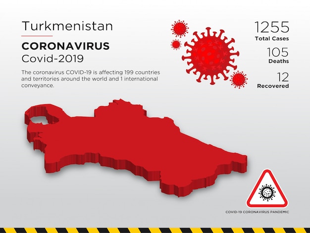 Entwurfsvorlage für betroffenes land der coronavirus-krankheit