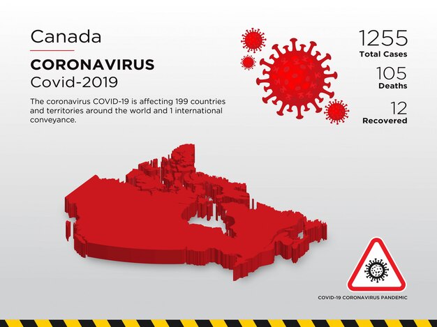 Entwurfsvorlage für betroffenes Land der Coronavirus-Krankheit