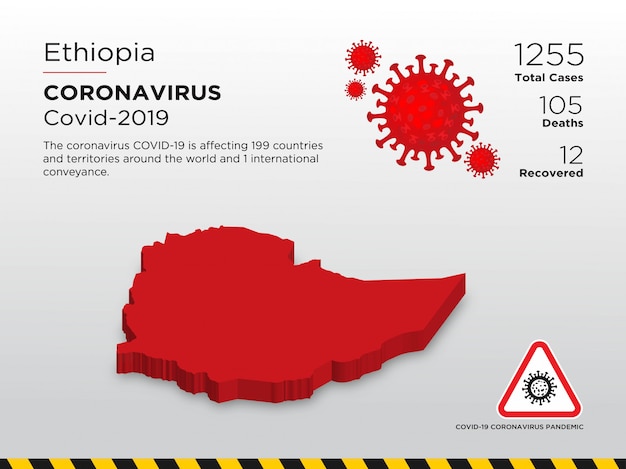 Entwurfsvorlage für betroffenes land der coronavirus-krankheit