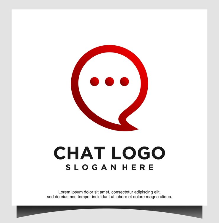 Entwurfsvorlage für Chat-Logo
