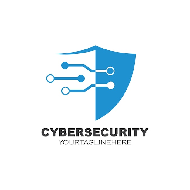 Entwurfsvorlage für Cyber-Sicherheitsschild-Vektorsymbolillustration