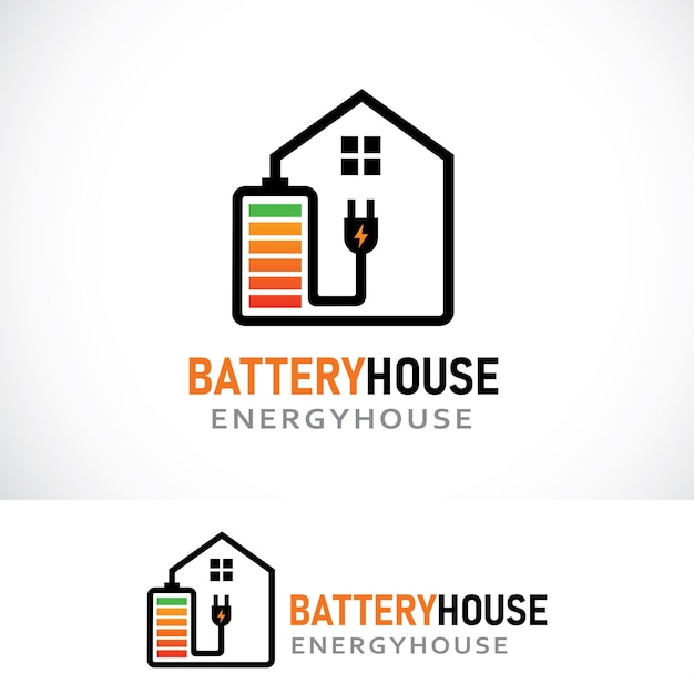 Vektor entwurfsvorlage für das logo des batteriehäuses