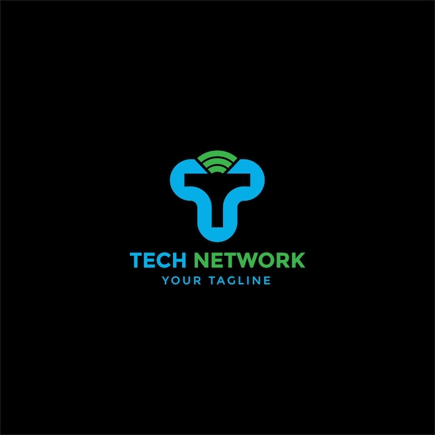 Entwurfsvorlage für das logo des tech-netzwerks