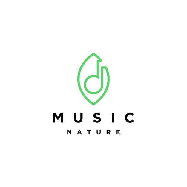 Entwurfsvorlage für das symbol für das logo des musikblatts
