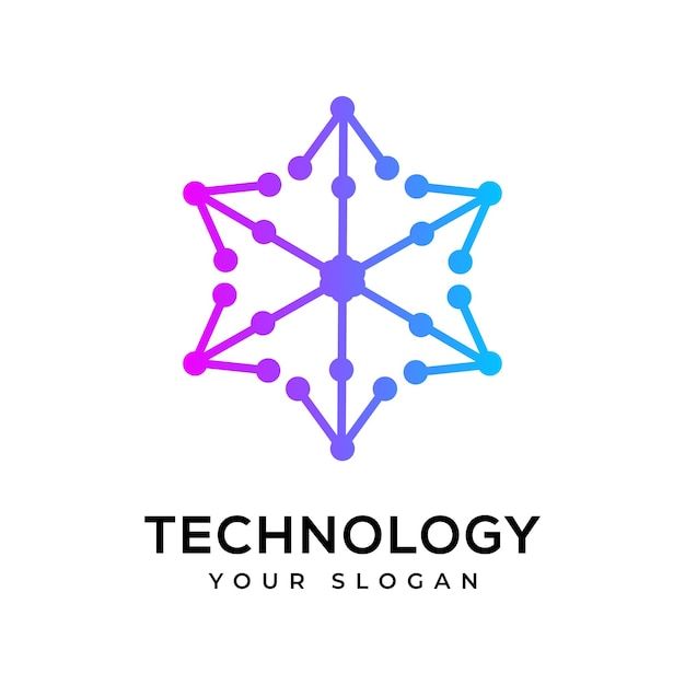 Entwurfsvorlage für das technologieblumen-logo