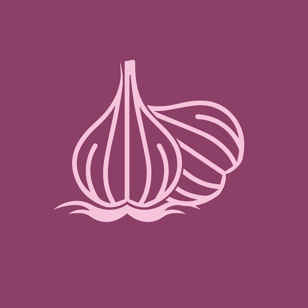 Entwurfsvorlage für knoblauch-vektorsymbol-illustrationen