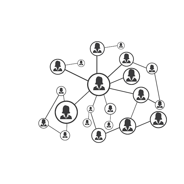 Entwurfsvorlage für people network und soziale symbole